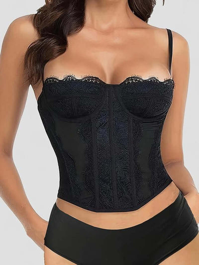 Women'S Lace Bustier Corset Top, Corset Shaper, Adjustable Strap Shapewear Camisole, Women'S Shapewear Top for Daily Wear
