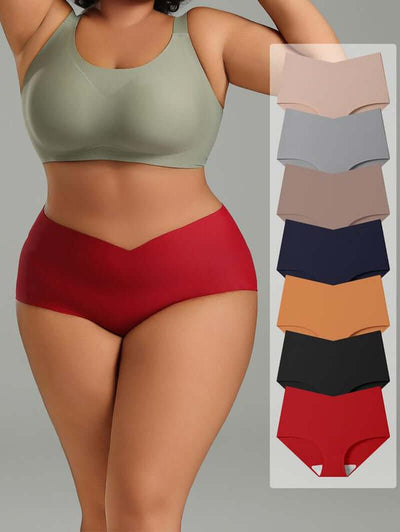 Luxurious Hotcom Seamless High Waisted Underwear - No Show Soft Briefs 7-Pack for Ultimate Comfort & Breathability, XS-XXL